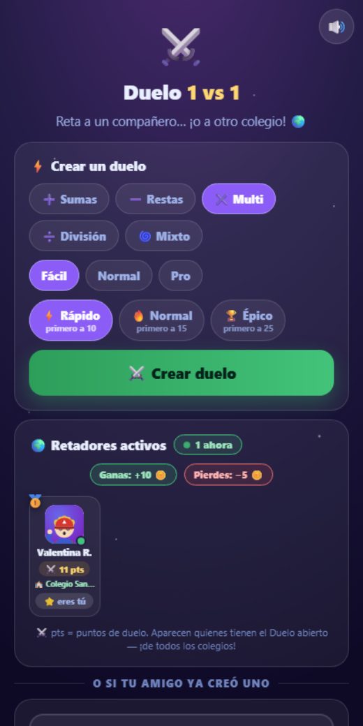 Duelo 1 vs 1 entre colegios
